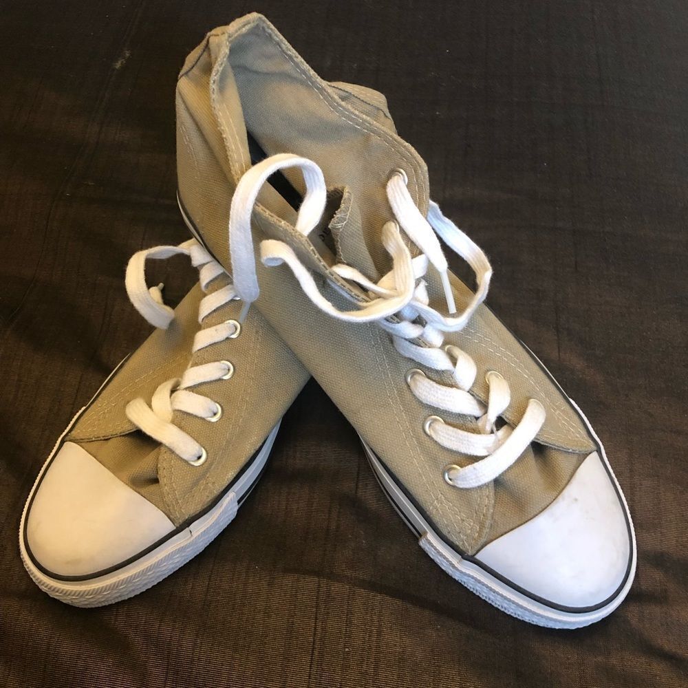 New!!!  21MEN High heel khaki canvas  shoes 8